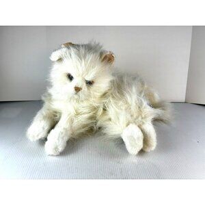 Hosung PawPalz Persian Cat Blue Eyes 12" Plush Kitty White Furry Kitten
